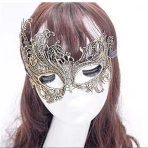 Women's Sexy Golden Lace Venetian Masquerade Party Mask Halloween MS22976