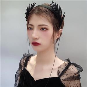 Gothic Black Spider Queen Tassel Halloween Party Cosplay Anime Decorations Headband J21542