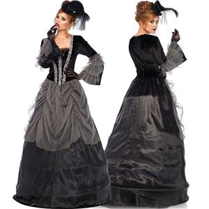 Gothic Nobility Vampire Queen Maxi Dress Halloween Costume N21357
