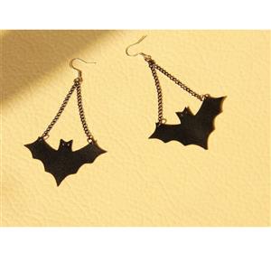 Gothic Style Evil Black Bat Earrings J18432