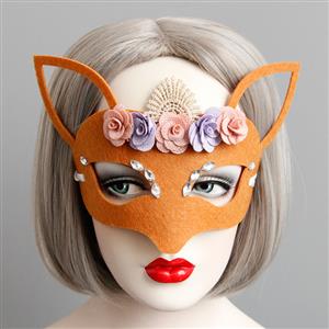 Adult Halloween Masquerade Party Fox Half Mask MS13004