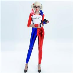 Women's Jester Costume, Clown Cosplay Costume, Batman Harley Quinn Costume Women, Costume, Misfit Hipster Costume, Suicide Squad Costume, #N12699