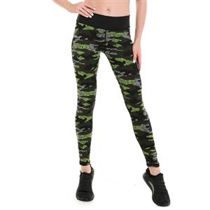 Women's Ultra Soft Camouflage Printed Stretchy High Waist Yoga Workout Leggings L16246