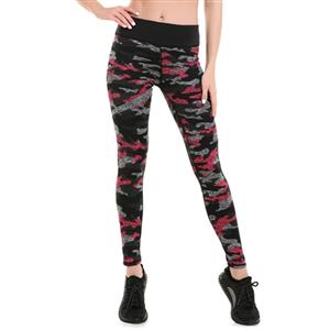 Women's Ultra Soft Camouflage Printed Stretchy High Waist Yoga Workout Leggings L16247