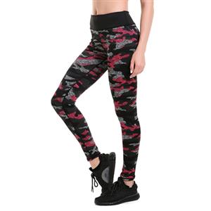 Women's Ultra Soft Camouflage Printed Stretchy High Waist Yoga Workout Leggings L16247