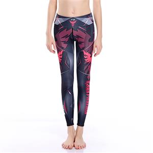Women's Ultra Soft Popular 3D Phoenix Printed Stretchy High Waist Yoga Workout Leggings L16261