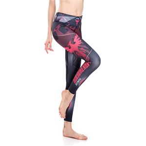 Women's Ultra Soft Popular 3D Phoenix Printed Stretchy High Waist Yoga Workout Leggings L16261