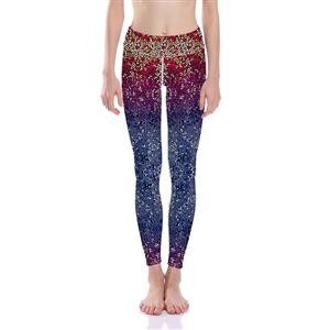 Women's Ultra Soft Popular Dot Printed Stretchy High Waist Long Yoga Sport Leggings L16323