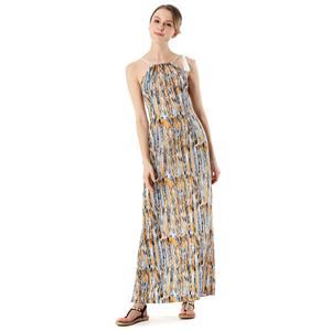 Casual Hemp Rope Hippie Style Sleeveless Cut-outs Beachwear Maxi Day Dress N18767