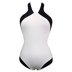 Fashion Cross Halter Backless One-piece Swimsuit BK11382