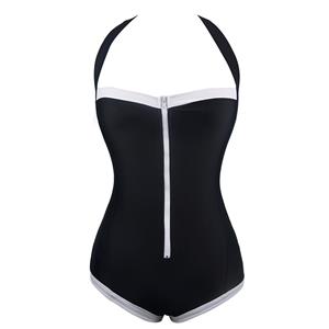 Fashion One-piece Push Up Halter Backless Swimsuit BK11383