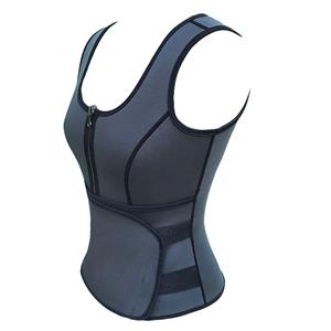 Fashion Latex Waist Training Vest Corset with Girdles for Sport Gym N12625