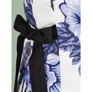 Women's Long Sleeve Notched Lapel Floral Print Fashion Jacket N15695