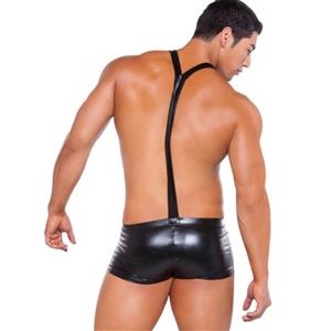 Men's Underwear Wetlook Singlet Shorts and Lingeries N14394