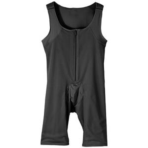 Men's Black Zipper Closure Shapewear Body Shaper Bodysuit for Sport N18882