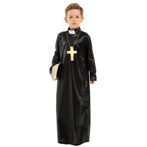 Sexy Priest Robe Cosplay Boy Children Halloween Party Theatrical Masquerade Costume N22951