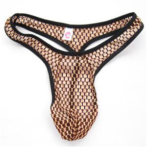 Men's Sexy Gold Snake Print Underwear G-string PT17507