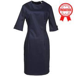 Modest Vintage Ladies Half Sleeve Midi Dress N11939