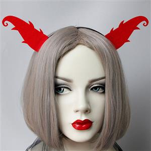 Sexy Red Monster Horns Halloween Party Cosplay Anime Nightclub Decorations Headband J21535