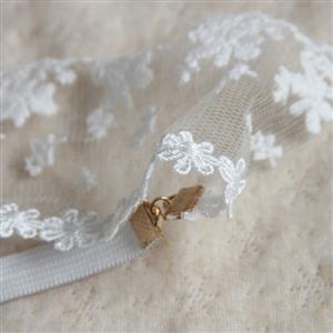Noble White Lace Wedding Party Mask MS12975