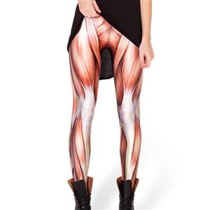 Sexy Muscle Printing Jeans, Muscle Tattoo printed Leggings, Universe Galaxy Printing Jeggings, #L12726