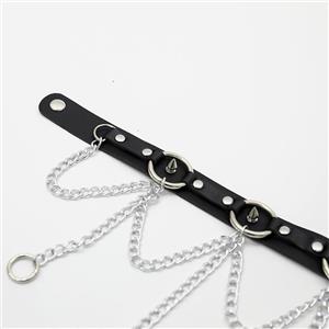 O-shaped Personalized Leather Choker Collar Necklaces Women Leather Choker Necklace For Women J23420