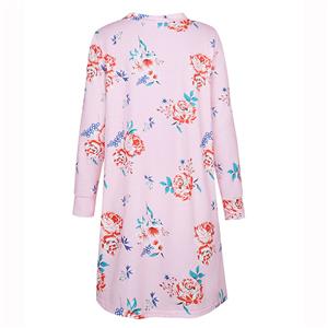 Women's Open Front Floral Print Pocket Long Sleeve Casual Coat N14559
