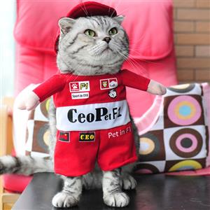 Pets Racing Driver Uniform Costume for Cats Pet Clothing N12419