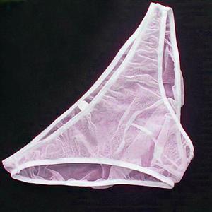 Men's Sexy Mesh Underwear Pink Mesh Thong PT17506