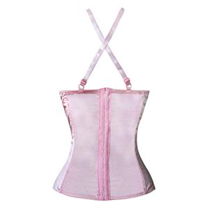 Pink Bling Bunny Braces Bustier&White Tulle Skirt Set N12788