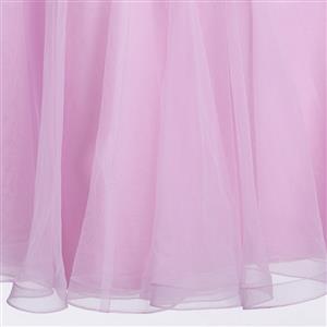 Women's Elegant Pink Sleeveless A-Line Appliques Beading Mini Homecoming Dress N15842