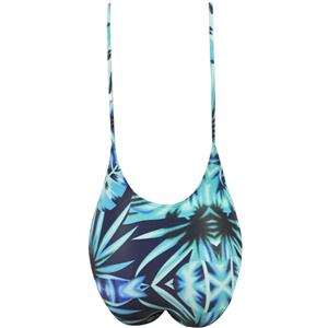 Sexy Blue Plant Print Swimsuit BK12613