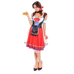 Sexy Maid Costume, Women's Beer Girl Costume, Bavarian Beer Girl Costume, Oktoberfest Wench Adult Dirndl Dress, Oktoberfest Beer Babe Costume, #N14617