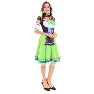 Women's Pretty Beer Girl Oktoberfest Midi Dress Costume N14619