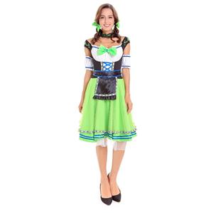 Women's Pretty Beer Girl Oktoberfest Midi Dress Costume N14619