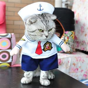 Sailor Costume Dressing Up Party for Cats N12396