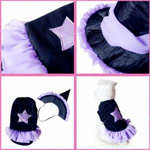 Pet Dog Witch Costume Dressing Up Party N12401