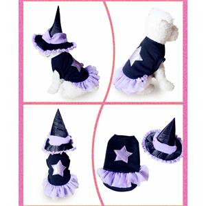 Pet Dog Witch Costume Dressing Up Party N12401