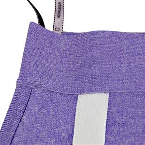 Women's Sexy Purple Elastic High Waist Stripe Bodycon Bandage Pencil Skirt N15626
