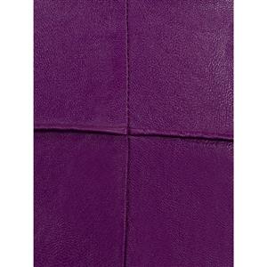 Fashion Women's Purple High-Waist A-line Faux Leather Long Skirt N15753