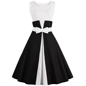 Retro Dresses for Women 1960, Vintage Dresses 1950's, Vintage Dress for Women, Backless Plain Black Dresses for Women, Sexy Summer Halter Dresses for Women, #N12504
