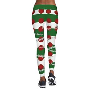 Women's Sexy 3D Digital Print Chic Ugly Santa Christmas Slim Leggings Tights L15109