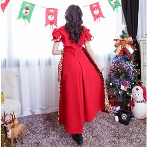Women's Adult Santa Claus High-low Dress Christmas Costume XT15257
