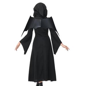 Sexy Naughty Long Sleeve One-piece Hooded Dress Black Angel Cosplay Costume N23237