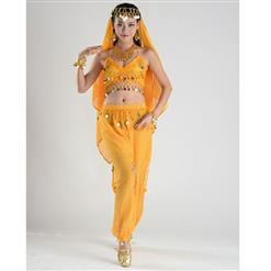 Sexy Genie Costume, Lamp Fancy Dress Costume, Women's Genie Halloween Costume,Sexy Belly Dance Costume, Sexy Pewrsia Dancer Costume, #N18891