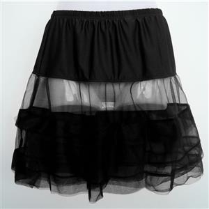 Black Satin Trimmed Petticoat HG22773