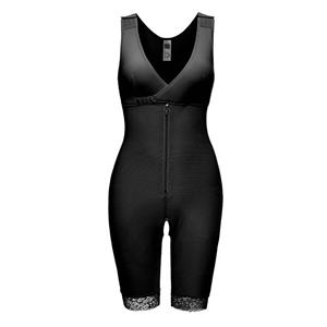 Sexy Black V Neck Bodysuit Zipper Shapewear Elastic Breasted Slimming Shapewear N20402