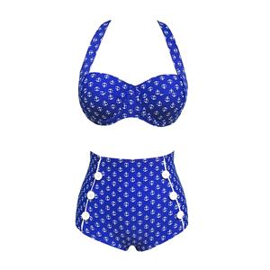 Sexy Blue High Waist Bikini Set BK12311