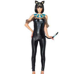 Sexy Animal Costume,Sexy Cat Jumpsuit Costume, Black Catsuit Costume, Halloween Costume, #N11360
