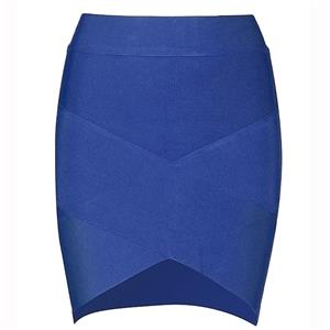 Women's Sexy Elastic Bodycon Asymmetric Bandage Mini Skirt N15153